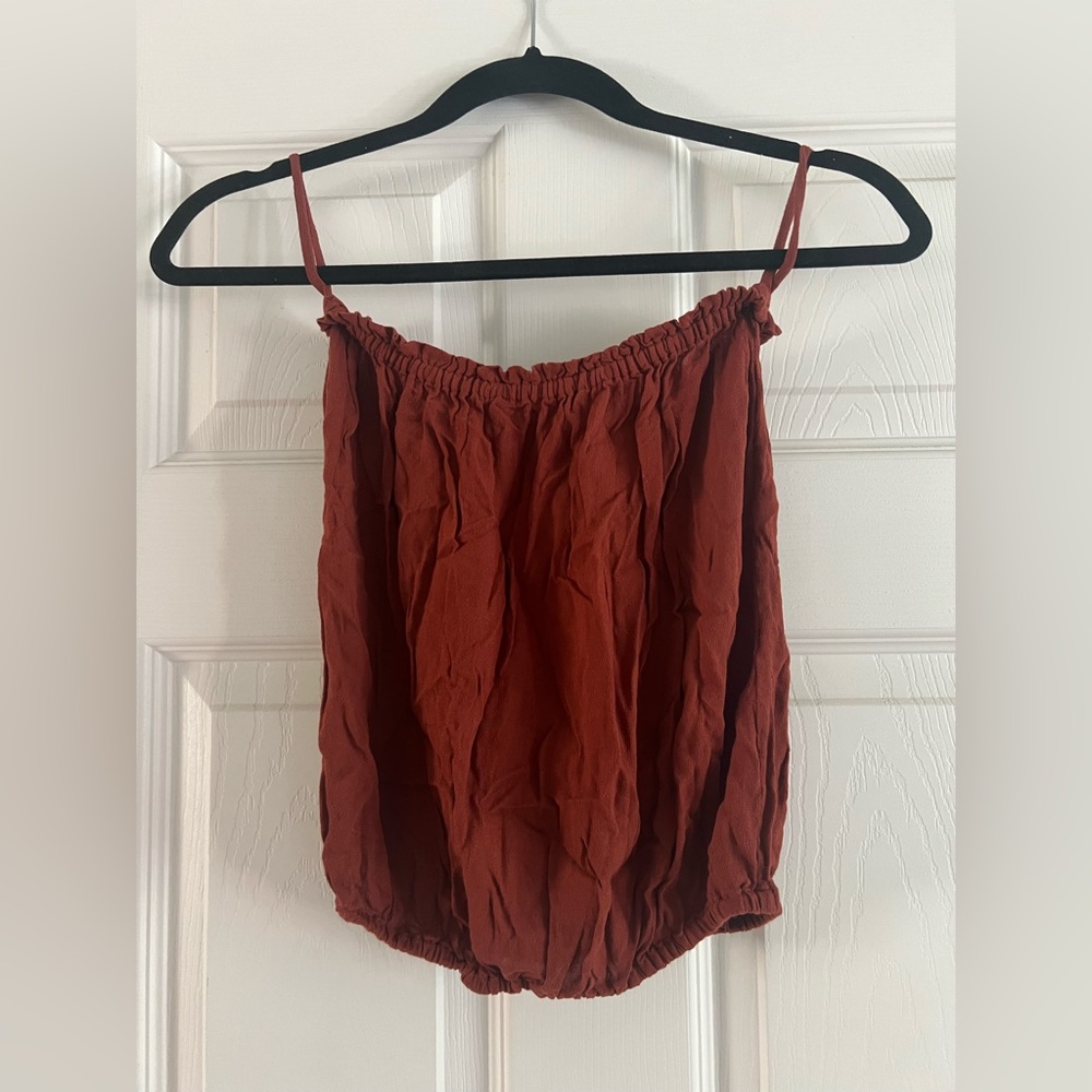 Indah Rust Gemma Ruched Tube Top